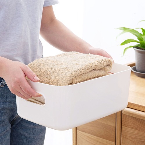 【Special Thick Miscellaneous Storage Box】Desktop Plastic Box Cosmetics Organizing Box Kitchen Storage Box Snack Storage Basket