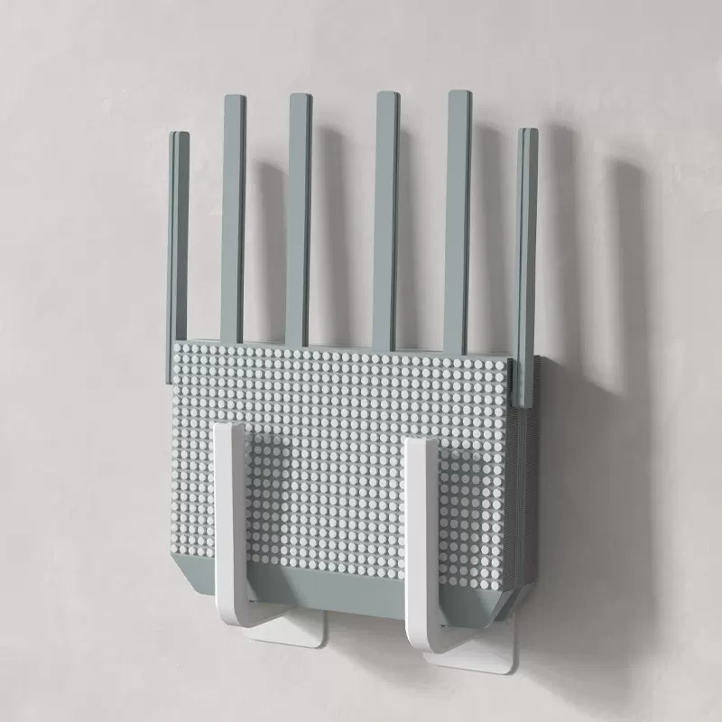 路由器盒子上墙机顶盒固定器支撑托架wifi置物架收纳免打孔神器
