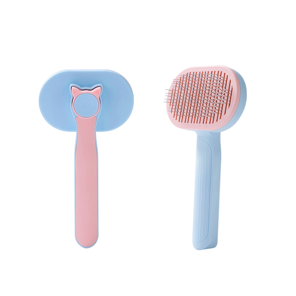 Suministros para mascotas amazon nuevo pelo flotante gato peine autolimpiante mascota aguja peine perro gato peine al por mayor