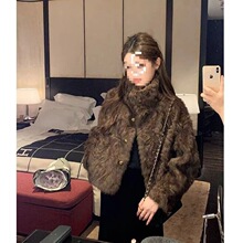 2026新款冬季外套女立领环保皮草短款小个子加厚保暖防风毛毛大衣