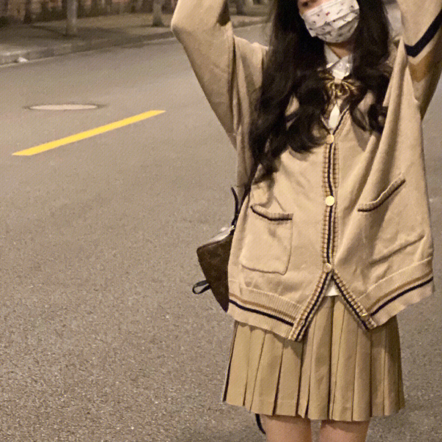 봄과 가을 일본 학교의 오리지널 JK 유니폼 스웨터 풀 세트