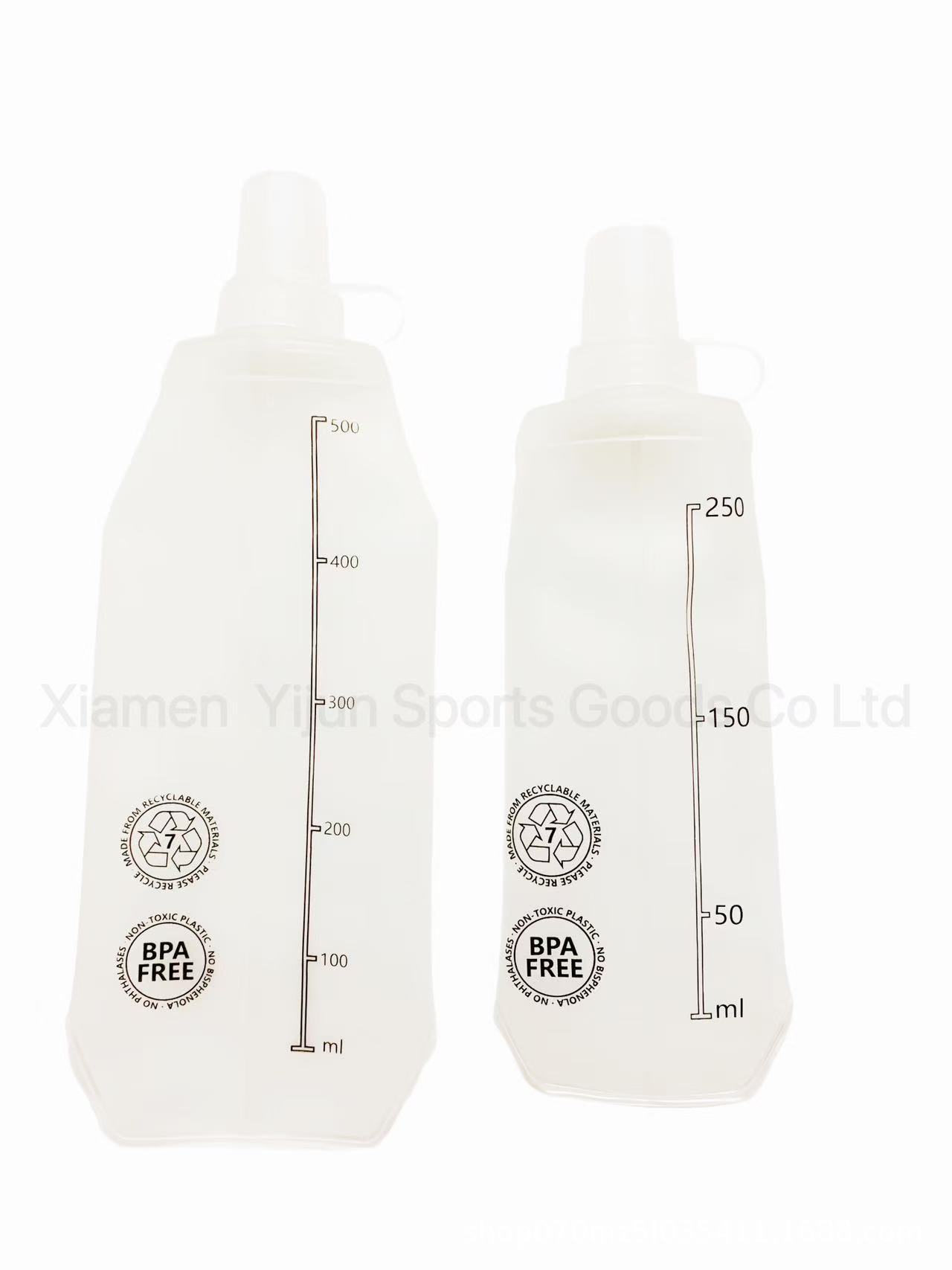 Manufacturer wholesale cross-border spot outdoor sports foldable TPU custom soft water bottle marathon running and cycling
