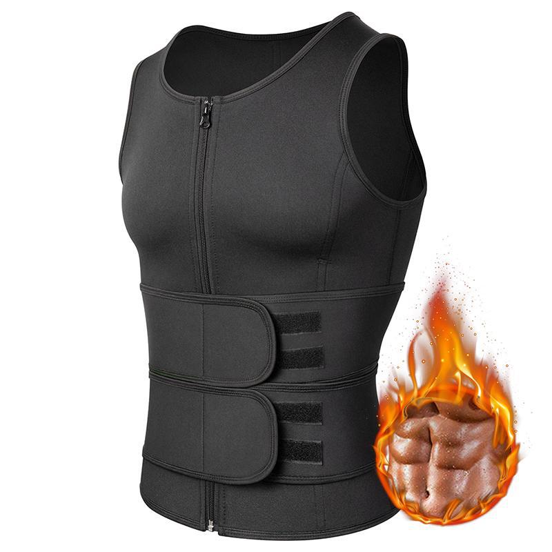 Sauna Vest Double Belt Sauna Vest Waist Trainer Men Body|ms
