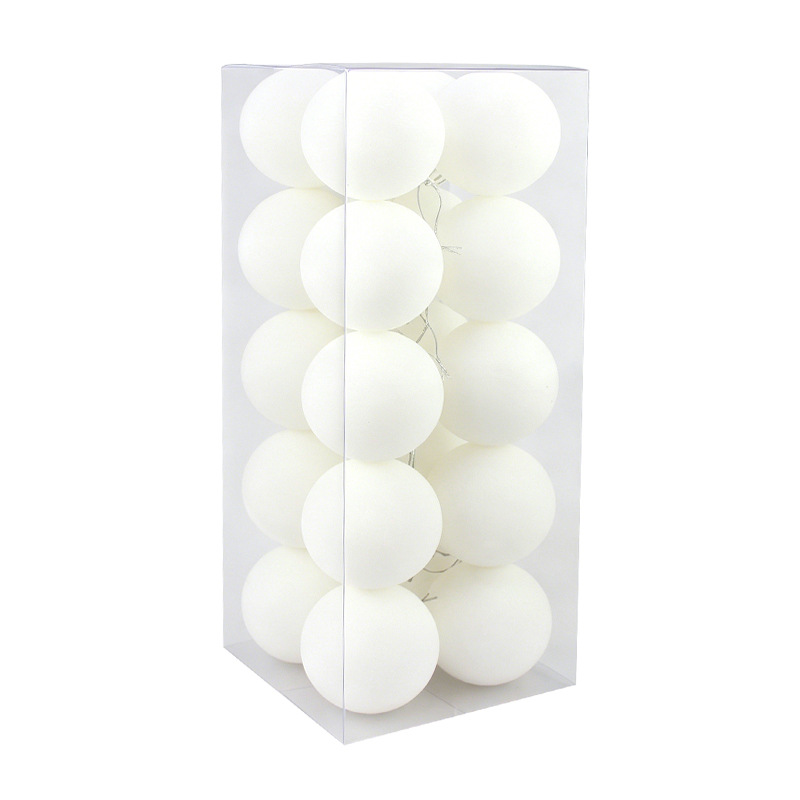 Fábrica tienda floc floc bolas de navidad 8CM / 20pcs caja floc floc bolas de navidad colgantes de bolas de plástico en stock de vacaciones image 6
