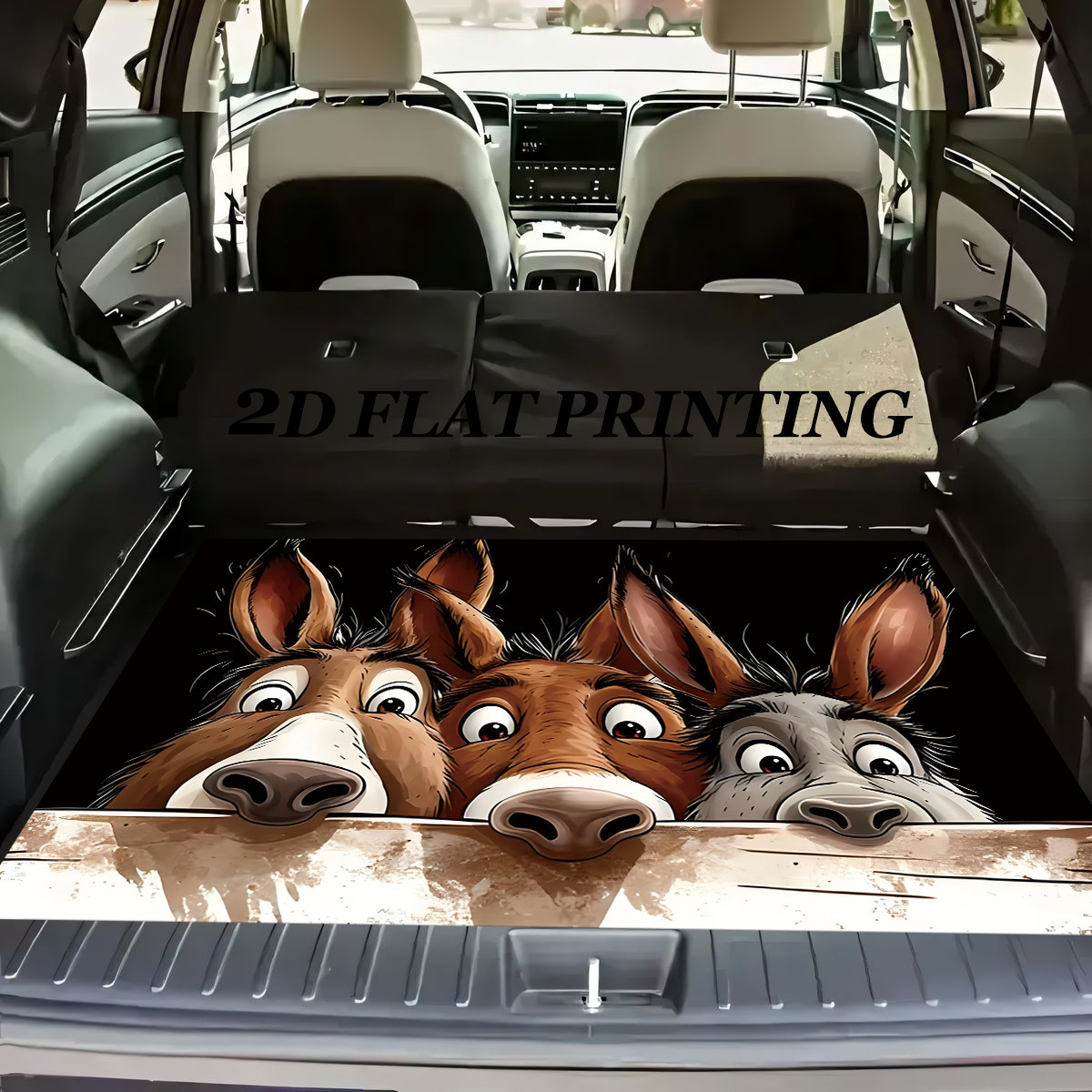 TEMU branded and shipped car trunk mats, dirt-resistant and wear-resistant car floor mats, dustproof full-cover car mats