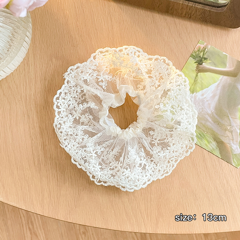 Lazo para el cabello de intestino grueso rayado coreano para mujer, sensación de alto nivel, cuerda para el cabello de cola de caballo, banda de goma para la cabeza para niñas, cuerda para la cabeza de gran tamaño, accesorios para el cabello de flores para la cabeza