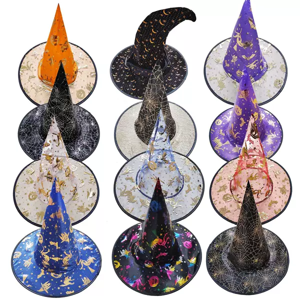 Halloween Hat Witch Hat Magic Hat Witch Hat Magic Hat Performance Props Witch Hat Pumpkin Hat