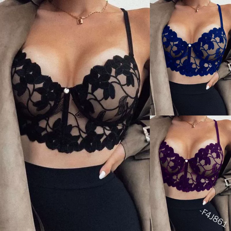 Бюстье бюстье? Wait: Lace bra = кружевной бюстгальтер, European style, push‑up lifting effect, colors blue/purple/black, sizes S–XXXL