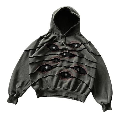 Dark-style Instagram hoodie with patchwork 3D heavy-duty print, loose pullover sweatshirt jacket, European and American style, loose fit with fleece lining Dark-style Instagram hoodie with patchwork 3D heavy-duty print, loose pullover sweatshirt jacket, European and American style, loose fit with fleece lining