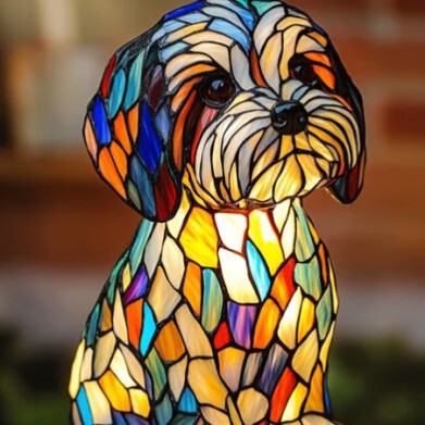 クロスボーダー新シンフォニー奇妙な犬シリーズ像 LED ナイトライトホームデスクトップ装飾樹脂装飾品|undefined