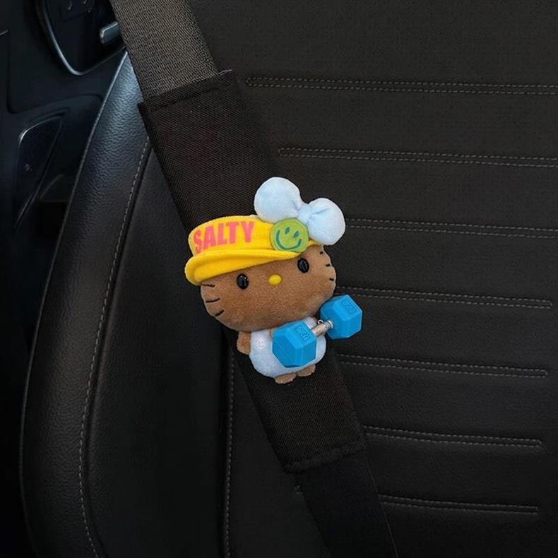 Car Seatbelt Shoulder Pads, Cute Kitty Anti-Wear Clothing Decorations for Car Seatbelts, Couple Set for Women