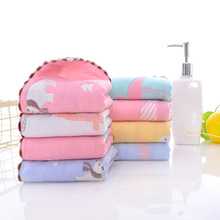 A6L纯棉儿童毛巾6层纱布宝宝洗脸洗澡口水巾吸汗巾吸水柔软小毛巾