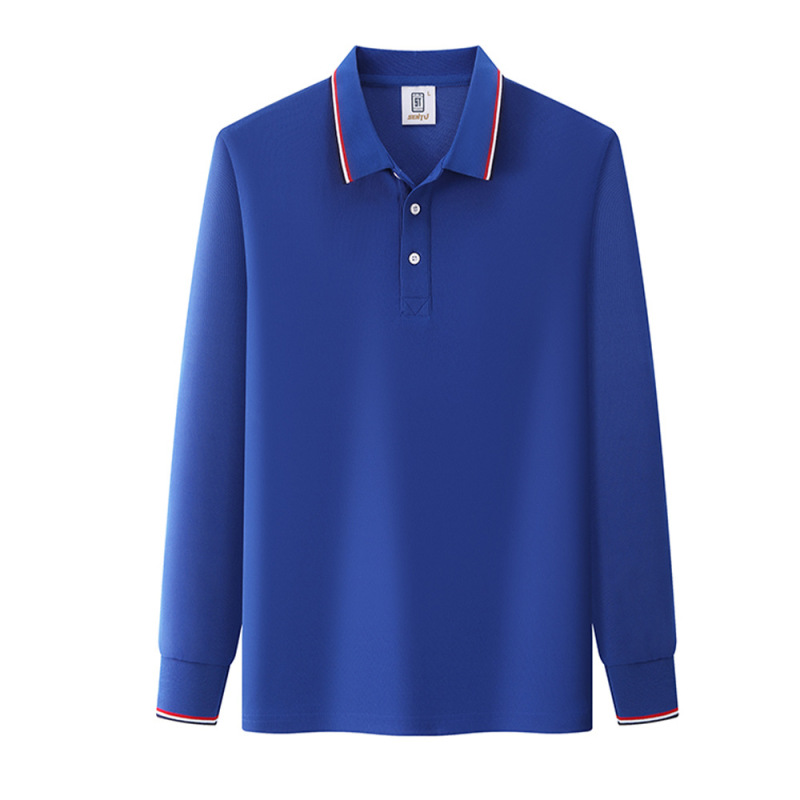 翻领工装长袖polo衫定制工作服厂服T恤广告衫文化衫刺绣印logo字|undefined