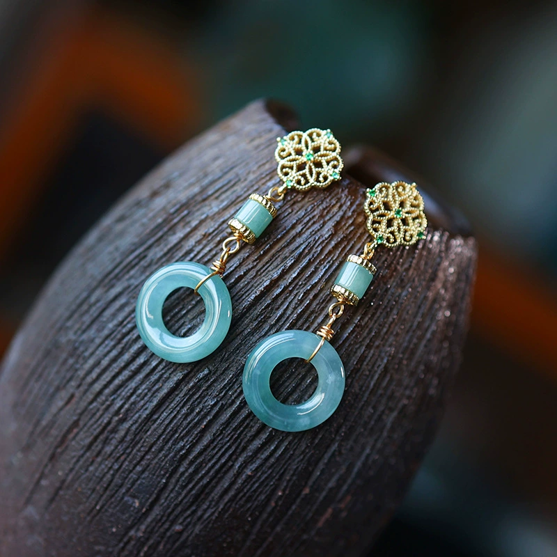 Гватемала Голубая вода, натуральные изумрудные серьги серьги