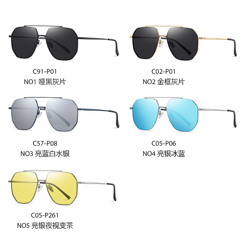 JS8536 TikTok Live Fashion sunglasses Loyishi mismo nylon polarizado que cambia de color gafas de sol conducción