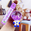 Cartoon acrylic keychain, oil for swimming, cute pendant, bag accessory