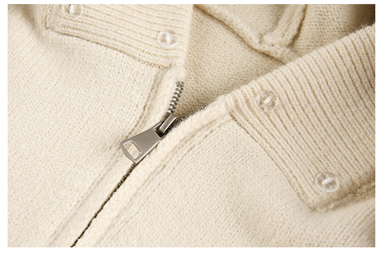 "Retro Detachable Faux Fur Collar Cardigan – Unisex Hooded Sweater Coat (Flower Gray/Black/Bluish/Apricot, S-XXL)"_viptrois.com