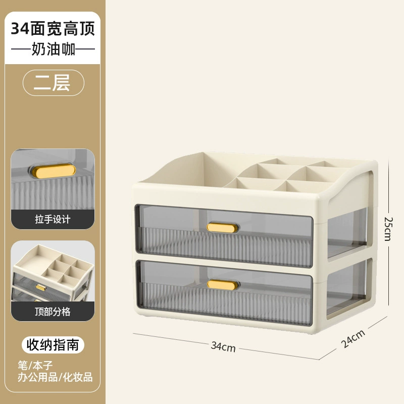 Cosmetic table storage box, lipstick, capacious transparent plastic face mask