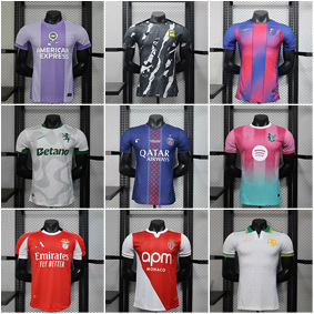 2025 New Football Sportswear Barcelona Real Madrid Big B Lisbon Benfica Brighton Short-Sleeved Tops