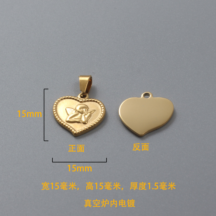 1 Piece Stainless Steel Heart Shape display picture 7