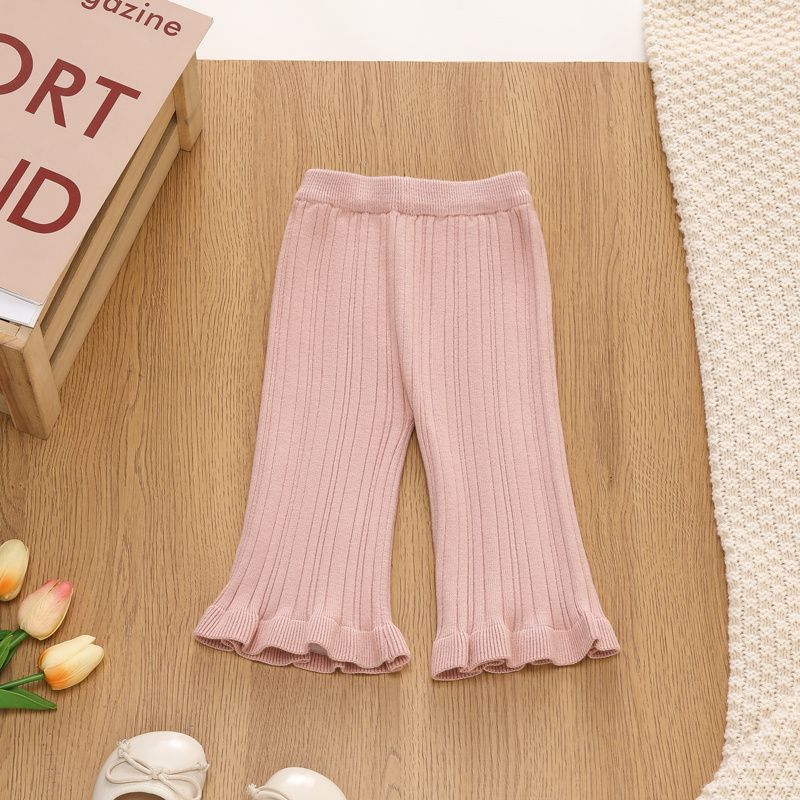 Knitted children's elastic trousers