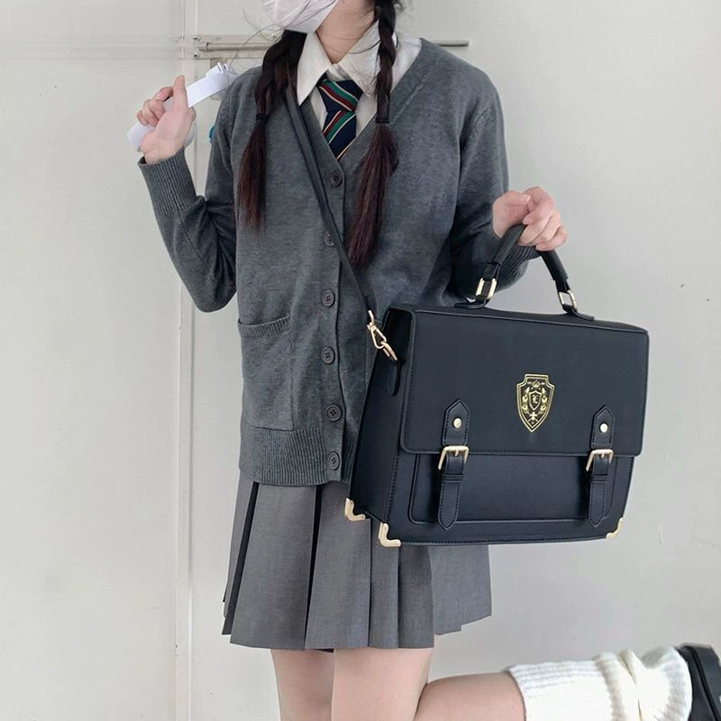 Модная сумка для колледжа с цветочным принтом, школьная сумка, женский портфель, универсальный плечевой ремень через плечо