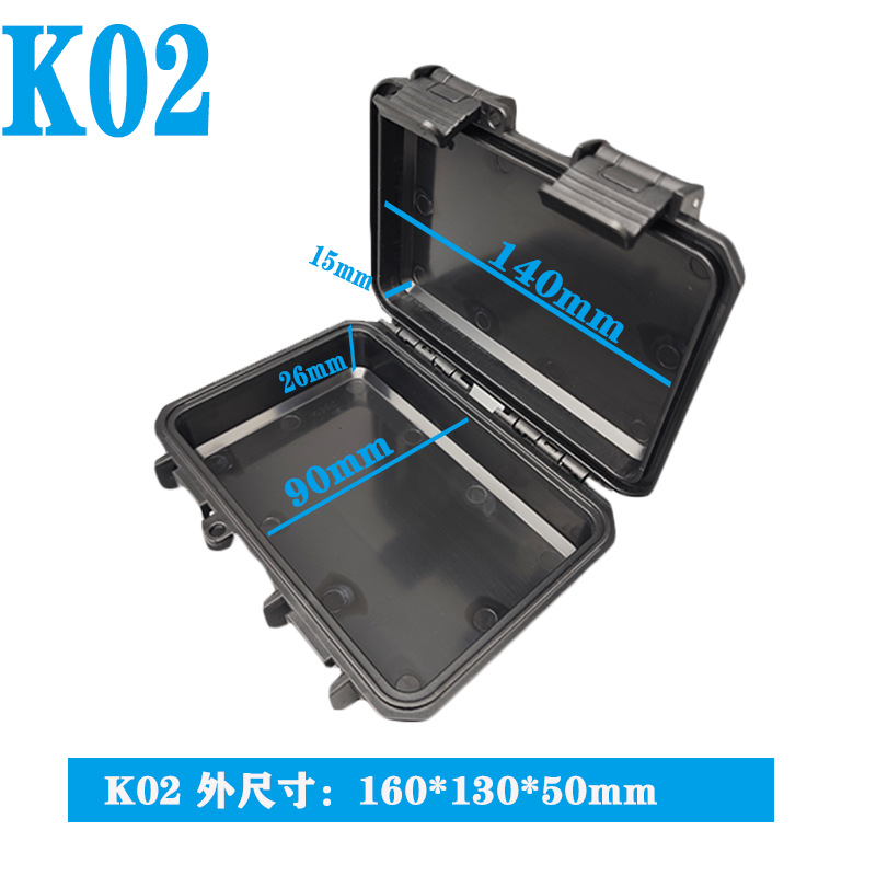 Caja de herramientas de hardware PP Caja de protección de instrumentos ABS Caja de embalaje de plástico general para dispositivos electrónicos de fotografía