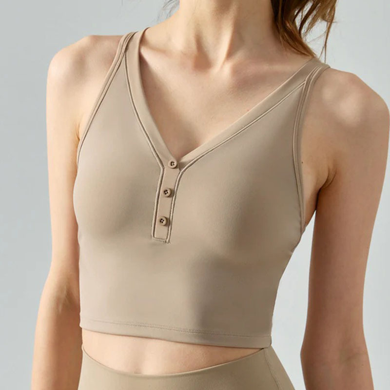 Lulu mismo desnudo con cuello en V deportes chaleco ropa interior Mujer Cruz belleza espalda sujetador fitness al aire libre correr ropa de yoga