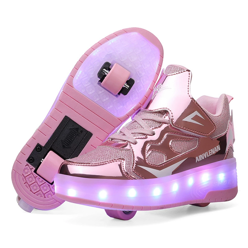 Flashing LED Roller Skates for Adults, Light-Up Two/ and Four-Wheel Models, Sizes EU 27–43