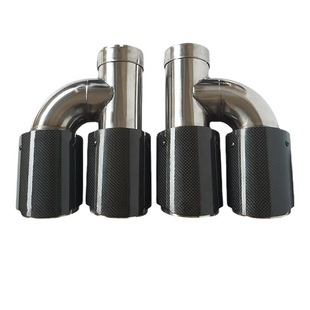 One-two h-type partial scorpion AK carbon fiber tail mouth car modified exhaust muffler exhaust tail pipe tail throat