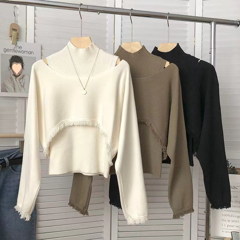 Retro universal knitted long-sleeve