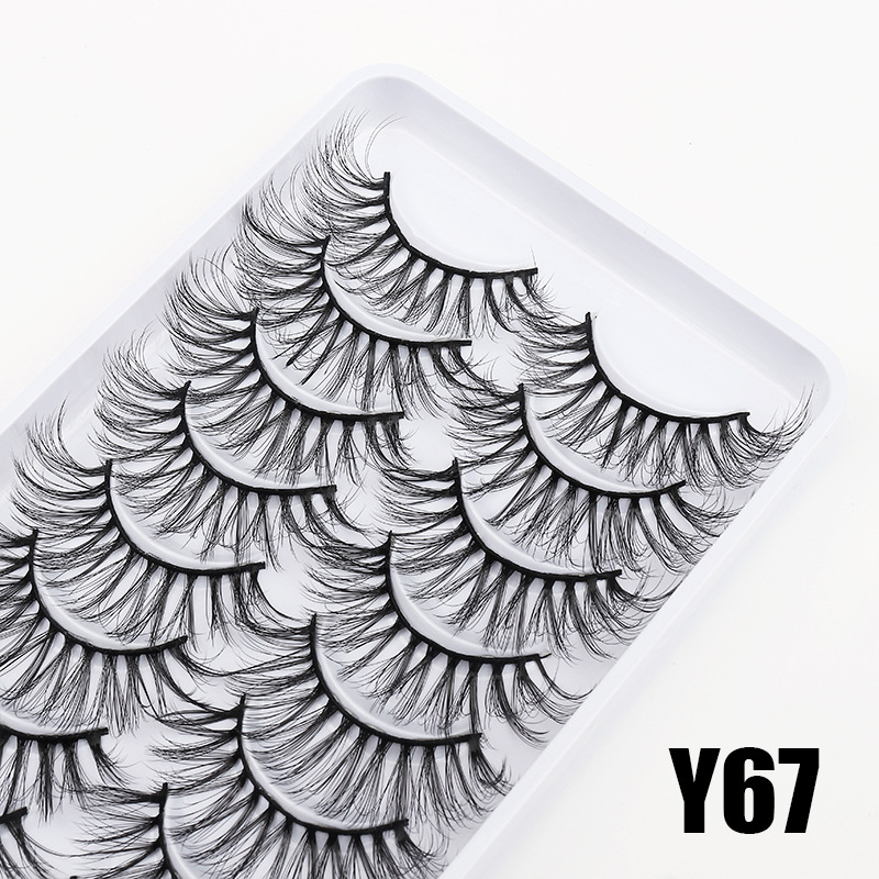 Dingsen fábrica de pestañas postizas suministro estable transfronterizo 10 pares de maquillaje nude COS pestañas de pequeño demonio