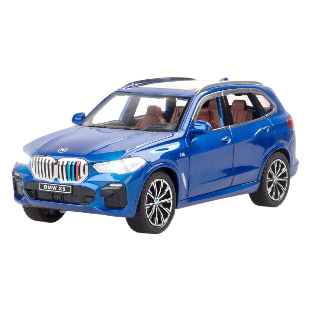 Modelo de coche de aleación XinAo 1: 24 Baoma X5 Tire hacia atrás el sonido y la luz off-road vehículo 6 Puerta Abierta modelo de coche de juguete colección de decoración
