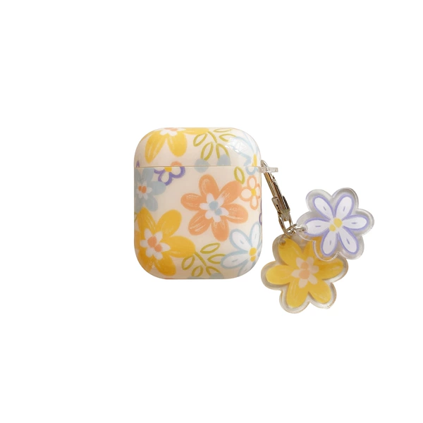 IMD soft shell-yellow orange flowers (with pendant)