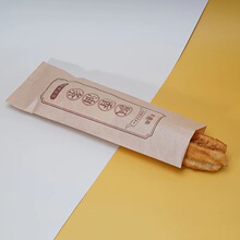 定制油条法棍袋淋膜防油纸袋定做早餐袋点心袋食品小吃袋牛皮纸袋