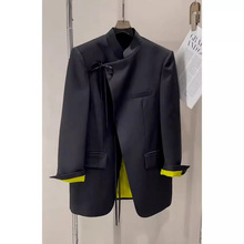 2024早春新款新中式民国风小洋装高级感小香黑色西装外套女春秋