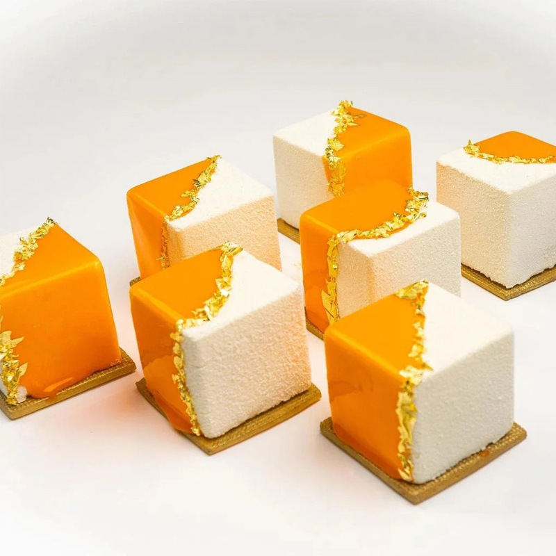 8-Piece and 15-Piece Square Rubik's Cube Mousse Mold Amazon's Popular Silicone Cake Mold Jelly Soap Mold Baking Utensils