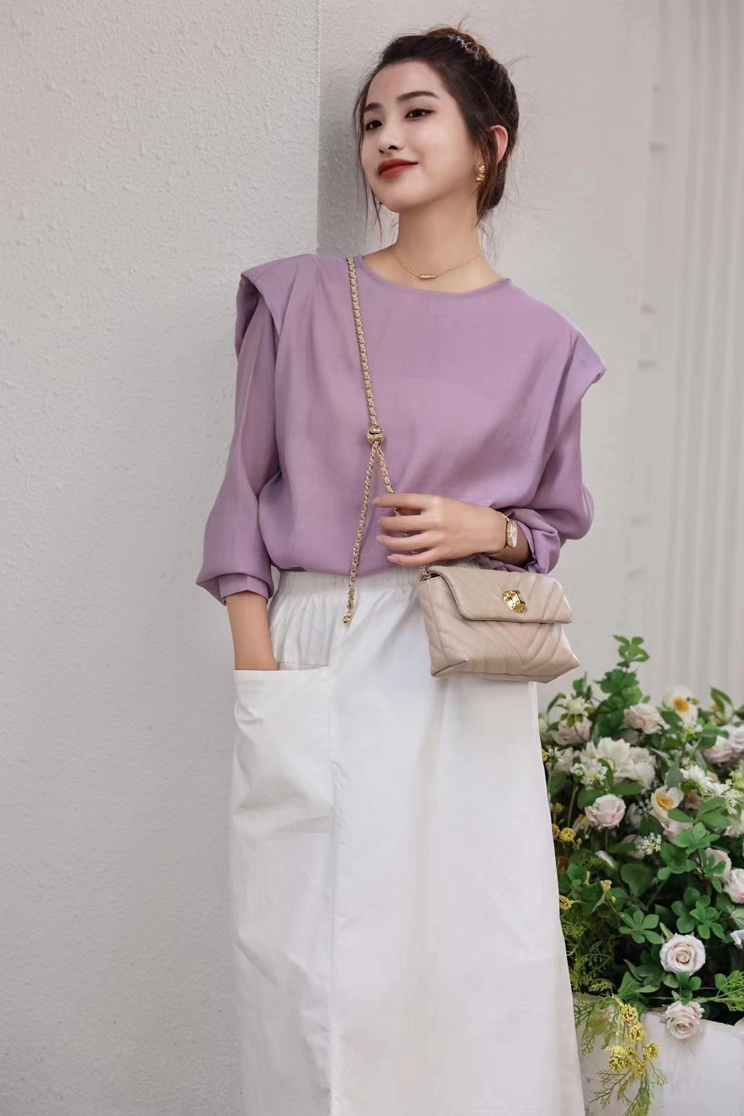 Bolso de las mujeres de cuero genuino mini estilo Chanel cadena de la bola de oro bolsa verano suave cuero de vaca elegante hombro crossbody MINI BOLSA