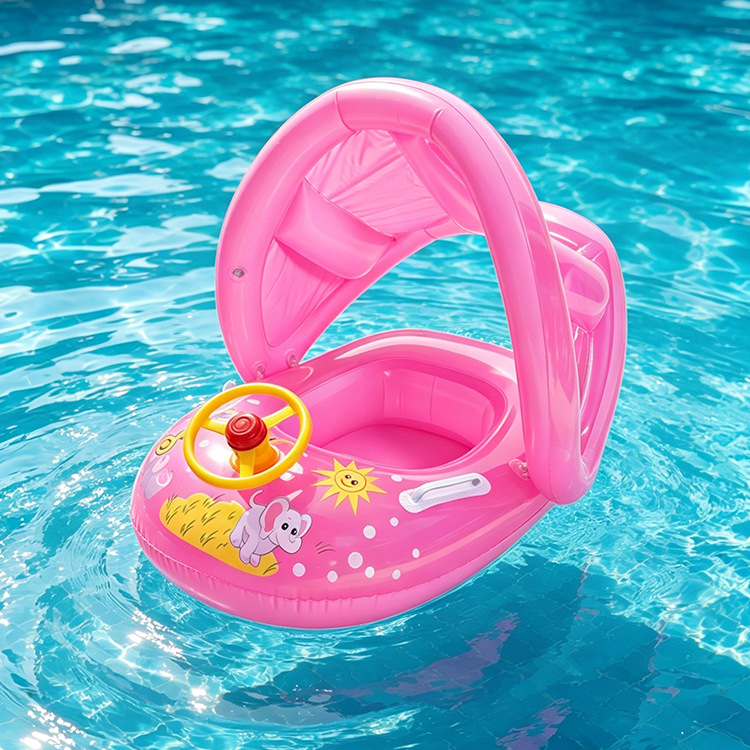 Anillo de natación infláble para niños pequeños barcos de agua para bebés embarcaciones de agua engrosado PVC asiento de niños PVC ecológico image 30