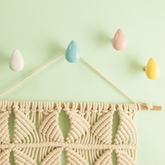 2F陶瓷黃銅門後壁掛牆上可愛打孔掛衣鈎家用玄關鑰匙兒童房裝飾掛