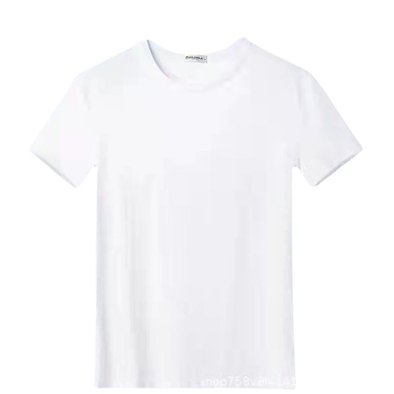 Fábrica al por mayor de los hombres de color sólido de transferencia de calor de manga corta modal publicidad camisa en blanco camiseta de sublimación camiseta cultural camisa