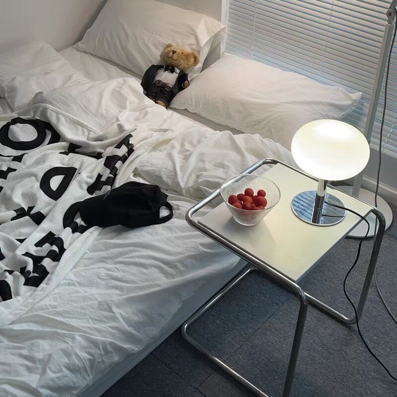 Mid-Century Style Simple Coffee Table Korean Ins Style Coffee Modern Sofa Storage Rack Bedroom Side Table Light Luxury Style