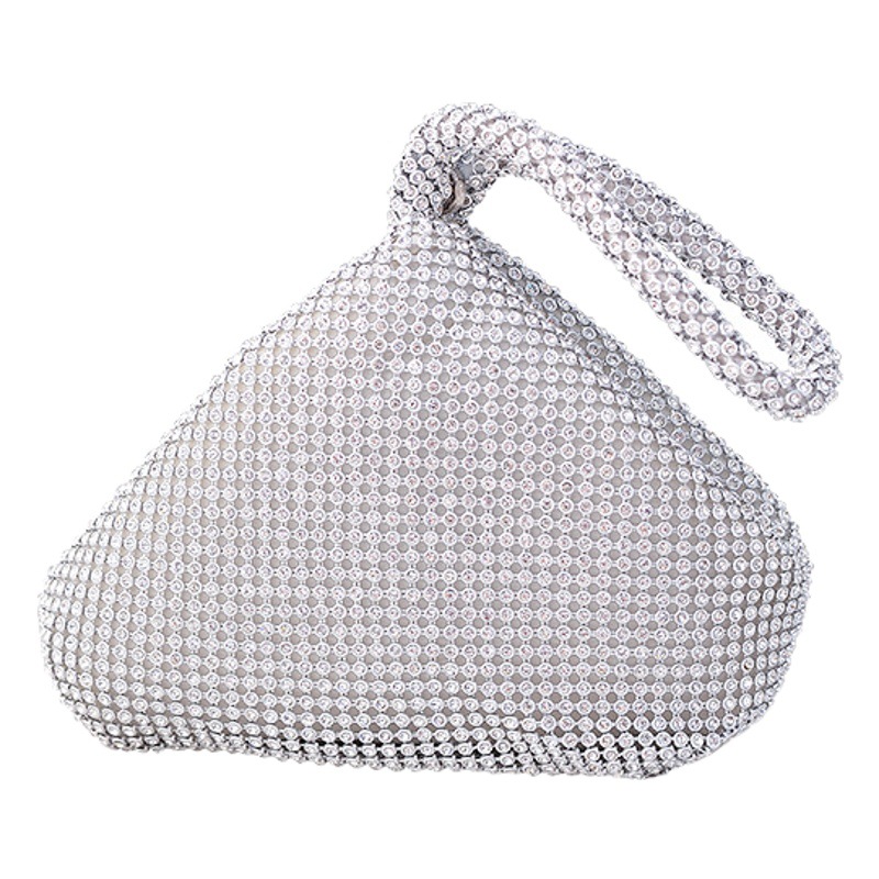 Bolso de noche de moda transfronteriza Bolso hecho a mano de la mina grande incrustado en diamantes Banquete Bolso de noche de todo fósforo Bolso portátil de mujer Entrega