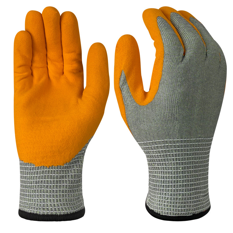 双层冬季加厚加绒内里防水袋夹层丁腈浸胶防切割防水户外工作手套