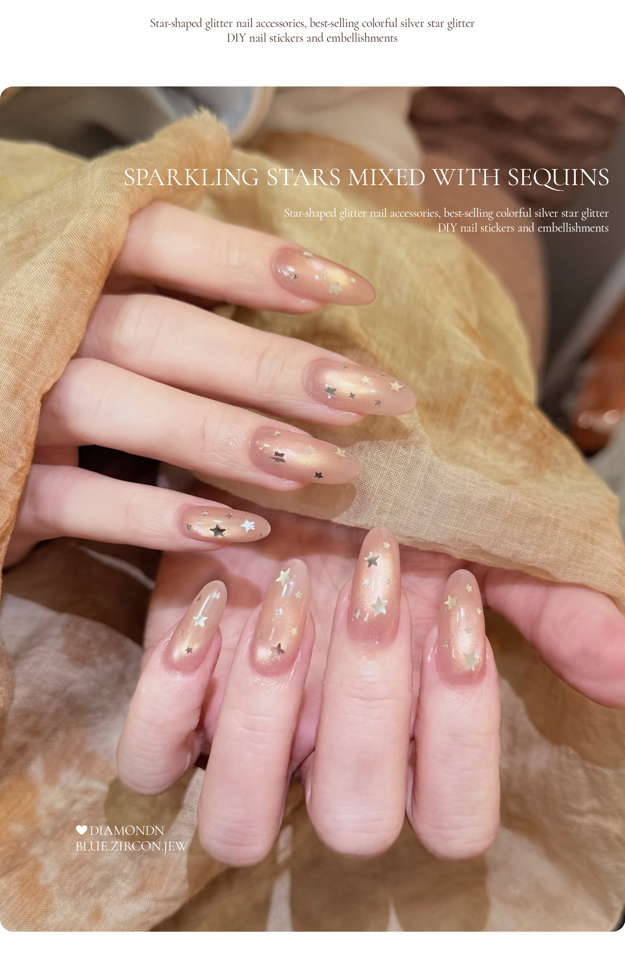Cross-Border Hot-Selling Items: Ultra-Thin Star-Shaped Glitter in 12 Colors for Nail Art, Laser Glitter, Small Eye Makeup Accessories, DIY Nail Decoration