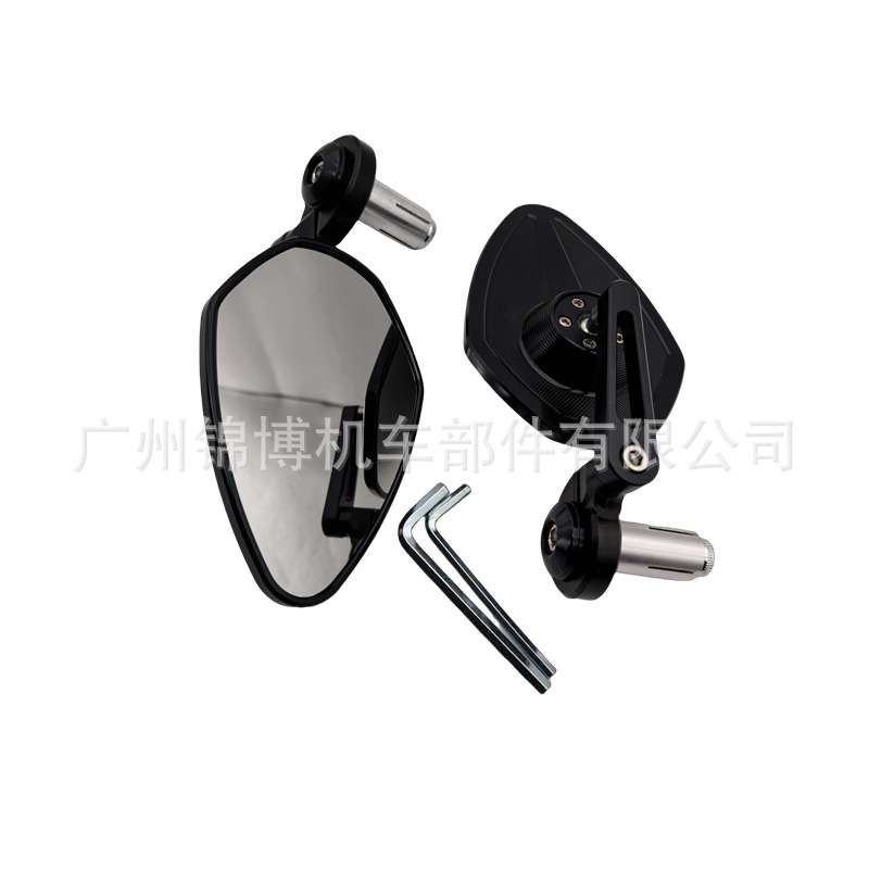 Motorcycle and Electric Vehicle Modified Rearview Mirror, Retro Style Handlebar Mirror, 17mm Universal Reflector, Factory Direct Supply