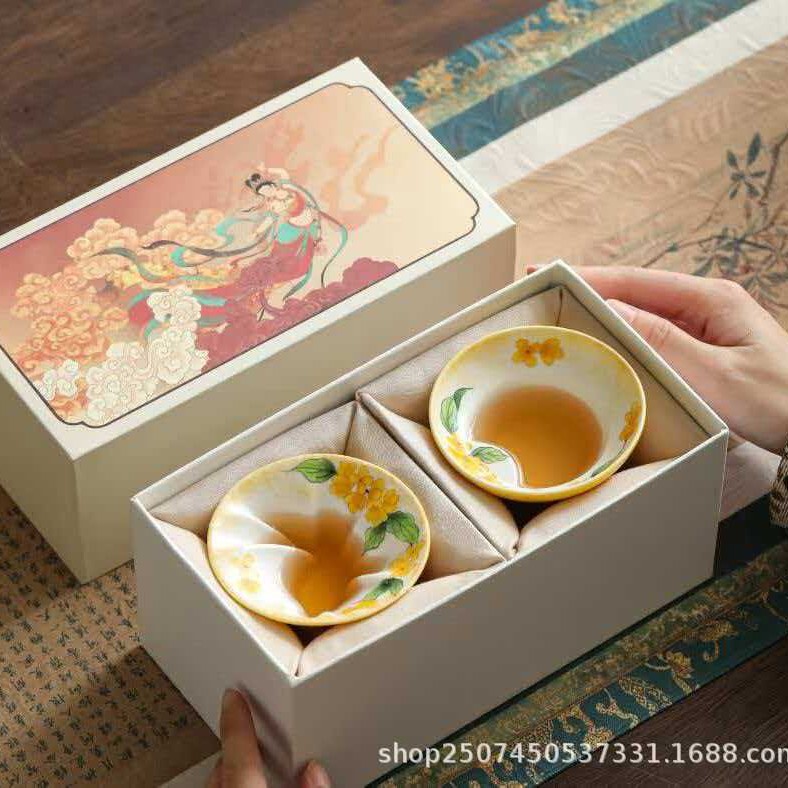 Dehua Jade Rabbit Gazing at the Moon Hand-Painted Teacup Mid-Autumn Festival Gift High-Value Owner's Cup Kung Fu Tea Single Cup Gift Dehua Jade Rabbit Gazing at the Moon Hand-Painted Teacup Mid-Autumn Festival Gift High-Value Owner's Cup Kung Fu Tea Single Cup Gift