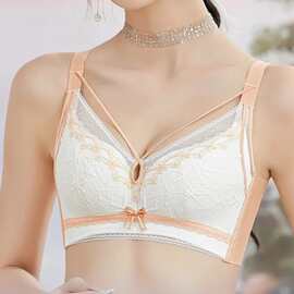 无磁7123#新款精美蕾丝34-40 薄B杯内衣聚拢舒适四排扣文胸尾货批