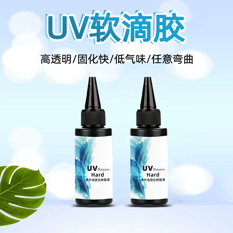Оптовая продажа с фабрики высокой прозрачной УФ-кристалл капающий клей Быстрый сухой мягкий клей ручной работы diy ювелирные изделия с низким запахом смолы мягкий клей