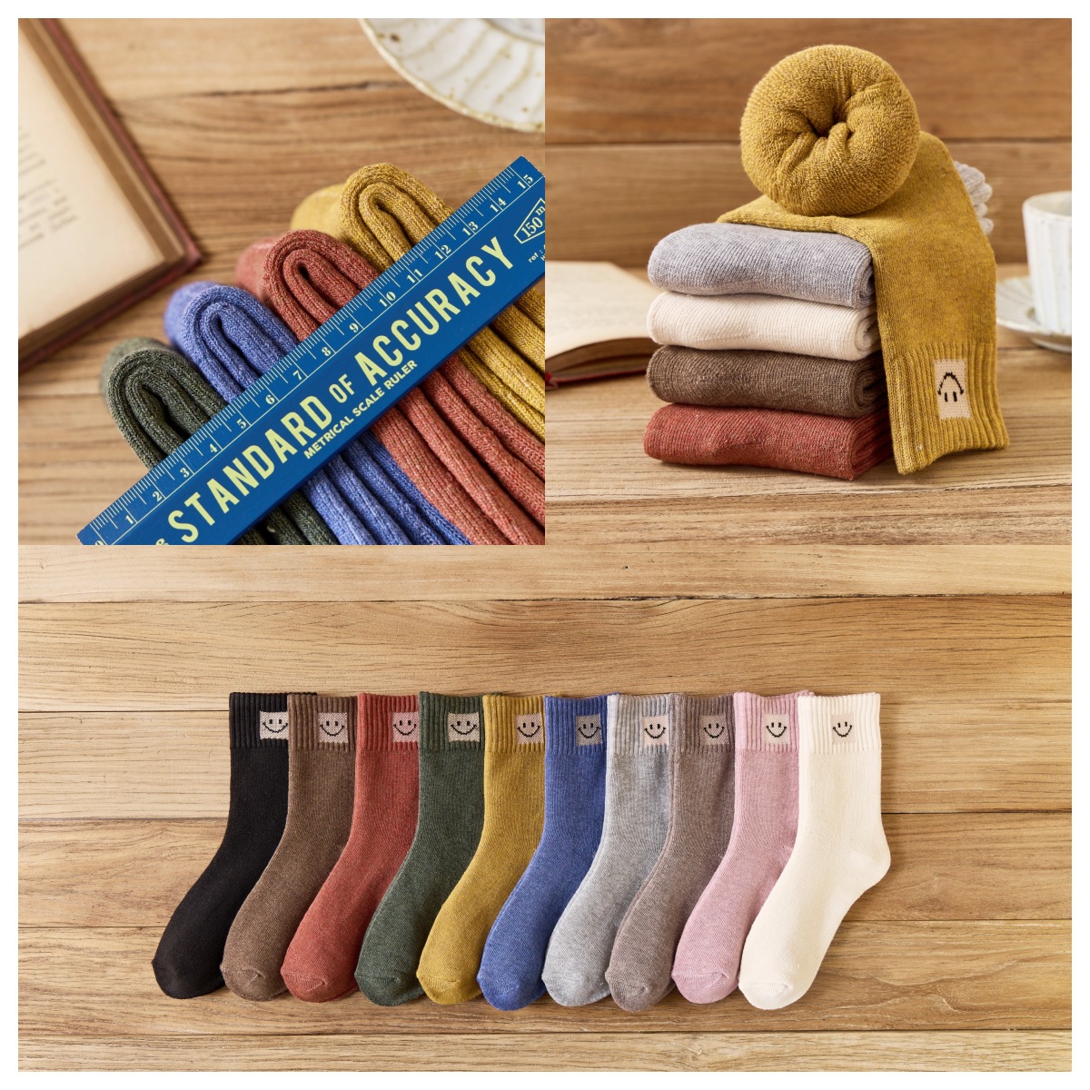 Calcetines de mujer de media pantorrilla de invierno forrados de lana gruesa caliente Terry Calcetines de piso de confinamiento japonés de mujer Calcetines de toalla extra gruesos